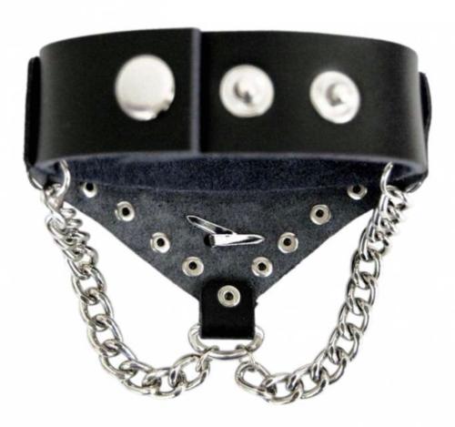 Kunstleder Armband Manschette Spinne & Kette