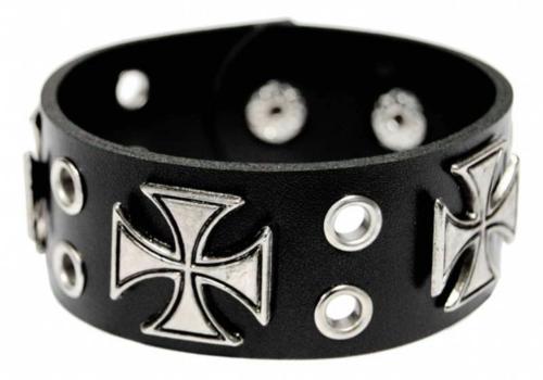 Nieten Rocker Armband Schwarz