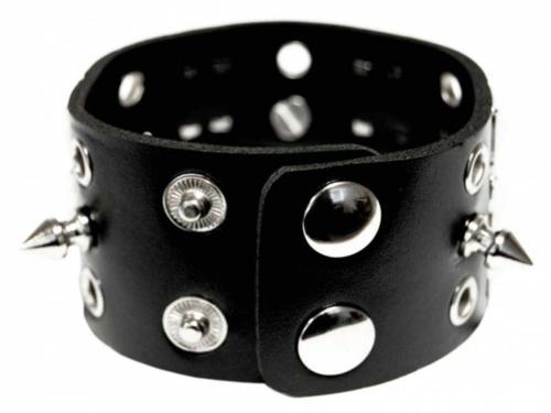 Kunstleder Armband Manschette Pyramidennieten