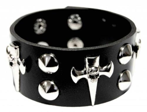 Punk Armband Schwarz Kreuze