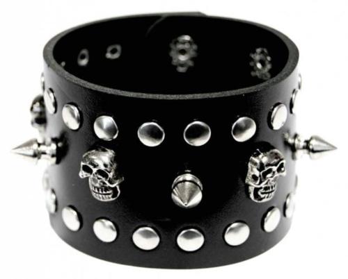 Biker Wristband Wristband Black Skull