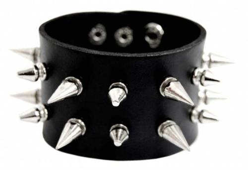 Kunstleder Armband Schwarz Killernieten