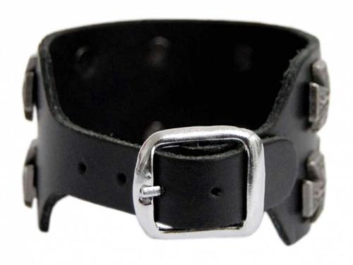 2-reihiges Punk Armband Eisernes Kreuz