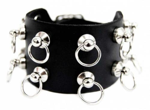 Rocker Armband 2-reihig Ringnieten