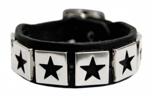 Nietenarmband Schwarz Stern Nieten