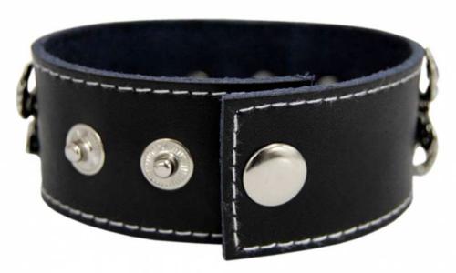 Nietenarmband Schwarz Patronen