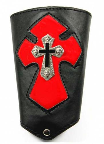 Kreuz Kunstleder Armband