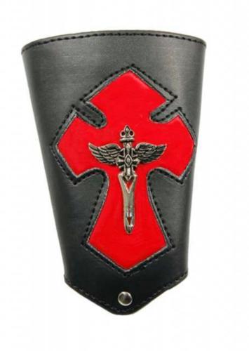Kreuz Kunstleder Armband Manschette