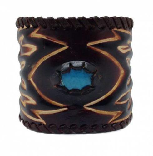 Lederarmband Braun Türkis