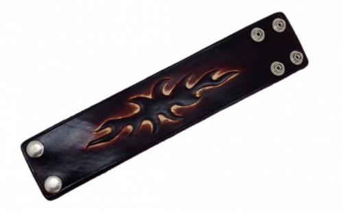 Lederarmband Tattoo Braun