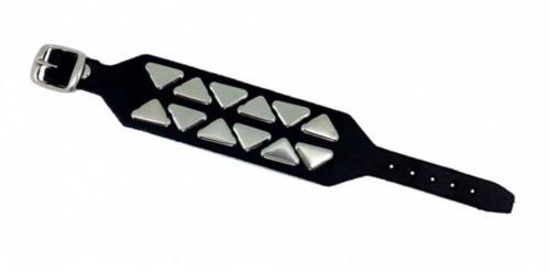 Punk Armband 2-reihig Dreieck Nieten