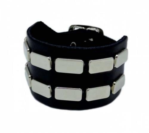 Rocker Armband 2-reihig Flach Nieten