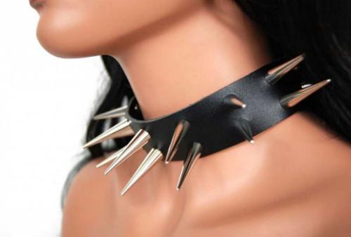 Lederhalsband Choker 2-Reihig