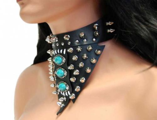 Fetisch Halsband Killernieten Squaw Style