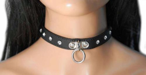 Gothic Halsband Ring & Schimmernde Steinchen