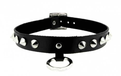 Gothic Halsband Ring & Spitznieten