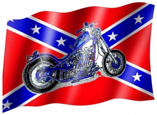 Fahne Südstaaten Motorrad