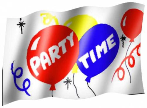 Fahne Partytime