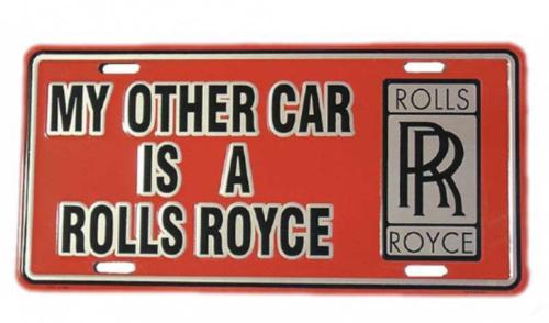 Blechschild Rolls Royce