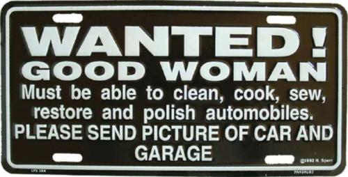 Blechschild Wanted Good Woman