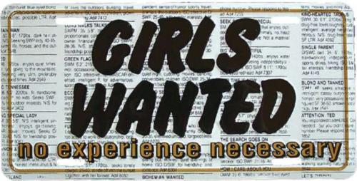 Blechschild Girls Wanted