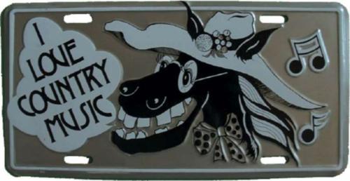 Blechschild I Love Country Music