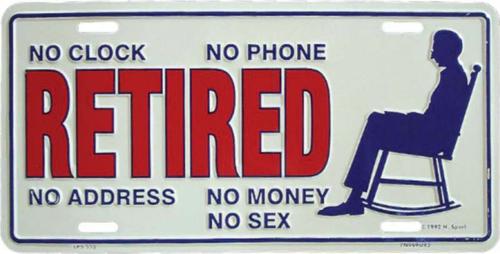 Tin Sign Retired