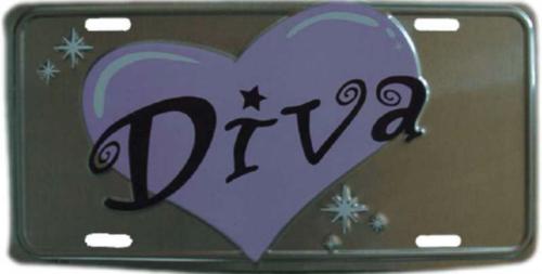 Blechschild Diva