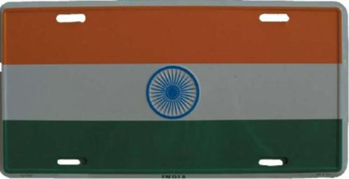Blechschild Indien