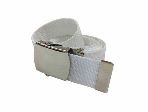White Canvas Belt