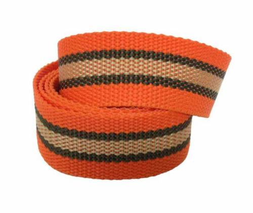 Orange & Green Canvas Belt