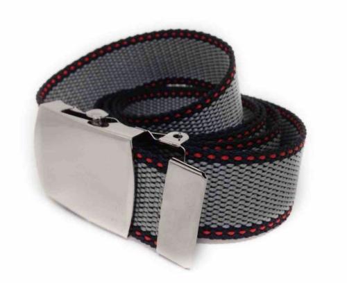 Grey & Black Canvas Belt