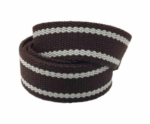 Brown & White Canvas Belt