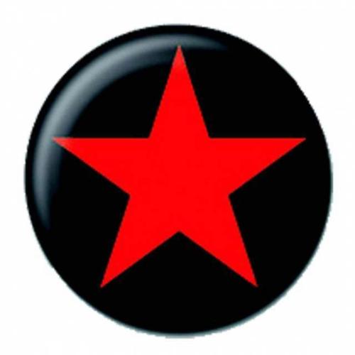Red Star Button Anstecker