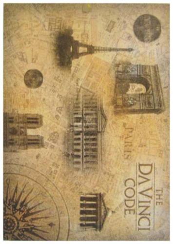 The Da Vinci Code Map Postcard