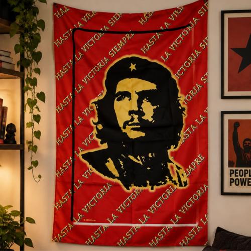 Che Guevara Hasta La Victoria Siempre Posterfahne mit rotem politischen Posterdesign