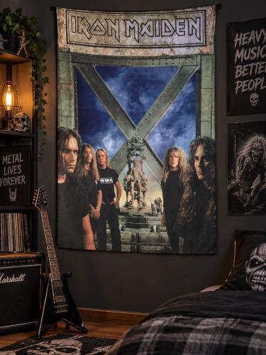 Iron Maiden The X Factor Posterfahne mit Bandmotiv aus der Blaze-Bayley-Ära