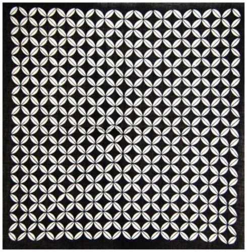 Bandana Head Wrap Scarf Black Vintage Design