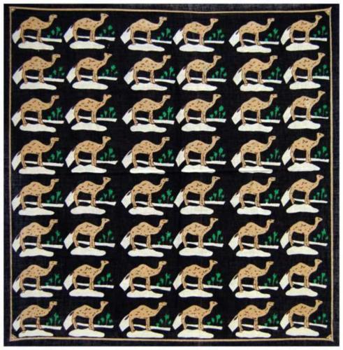 Bandana Kopftuch Kamelkarawane Schwarz