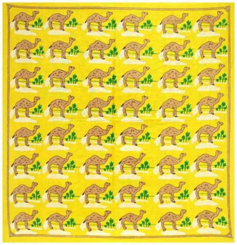 Bandana Head Wrap Scarf Camel Caravan Yellow