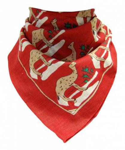 Bandana Scarf Camel Caravan In Red
