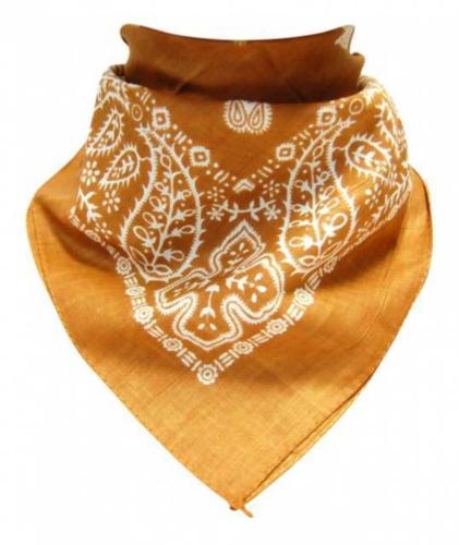 Bandana Scarf Paisley Light Brown