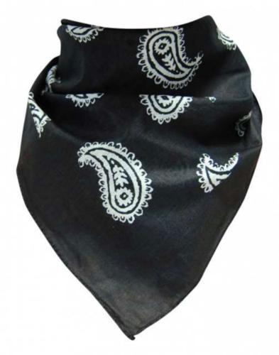 Bandana Head Wrap Scarf Paisley Black