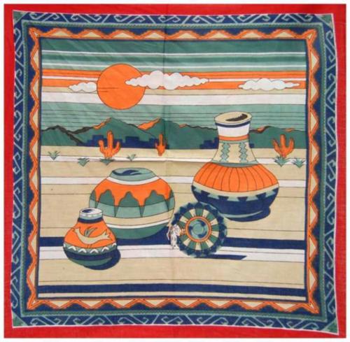 Bandana Scarf Red Indian Clay Jug