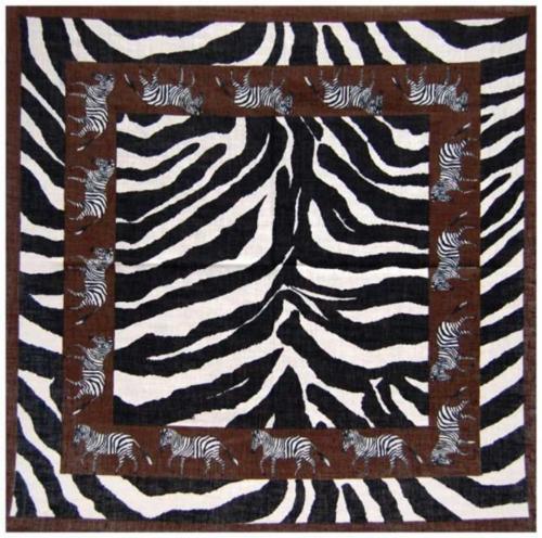 Bandana Head Wrap Scarf Brown Zebra