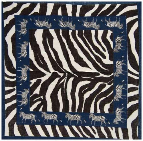 Bandana Head Wrap Scarf Dark Zebra Design