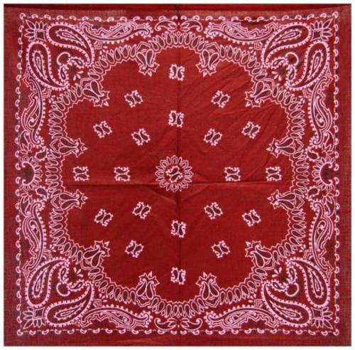Bandana Scarf Paisley Wine Red