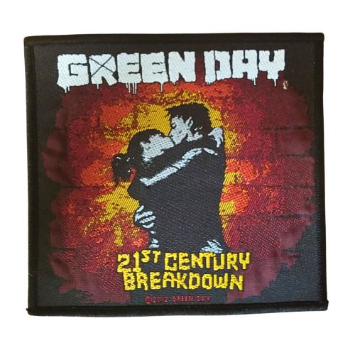 Green Day Patch – 21st Century Breakdown Motiv mit Paar vor Explosion