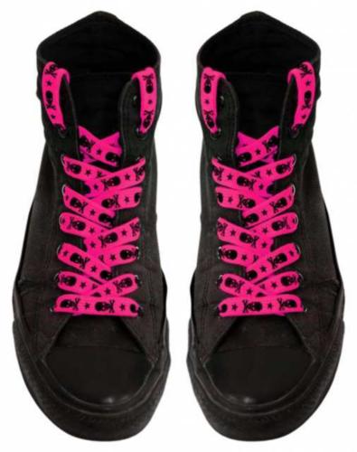 Schnürsenkel Pink Totenköpfe