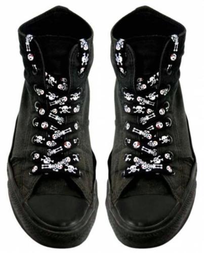 Schnürsenkel Skelett & Totenkopf